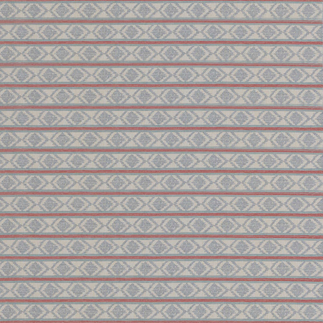 Burford Stripe fabric in red/blue color - pattern BF11034.1.0 - by G P &amp; J Baker in the Burford Weaves collection