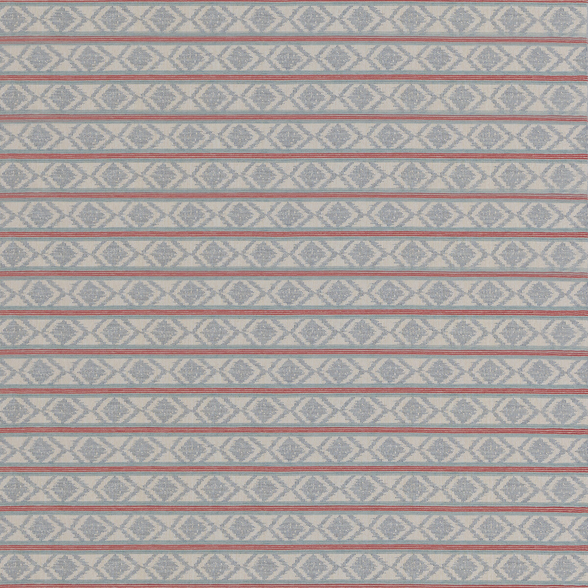 Burford Stripe fabric in red/blue color - pattern BF11034.1.0 - by G P & J Baker in the Burford Weaves collection