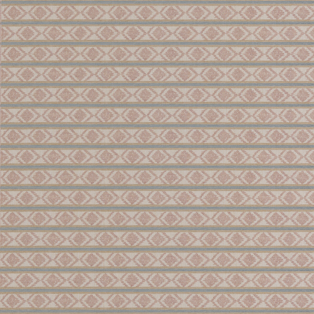 Burford Stripe fabric in coral/aqua color - pattern BF11034.3.0 - by G P &amp; J Baker in the Burford Weaves collection