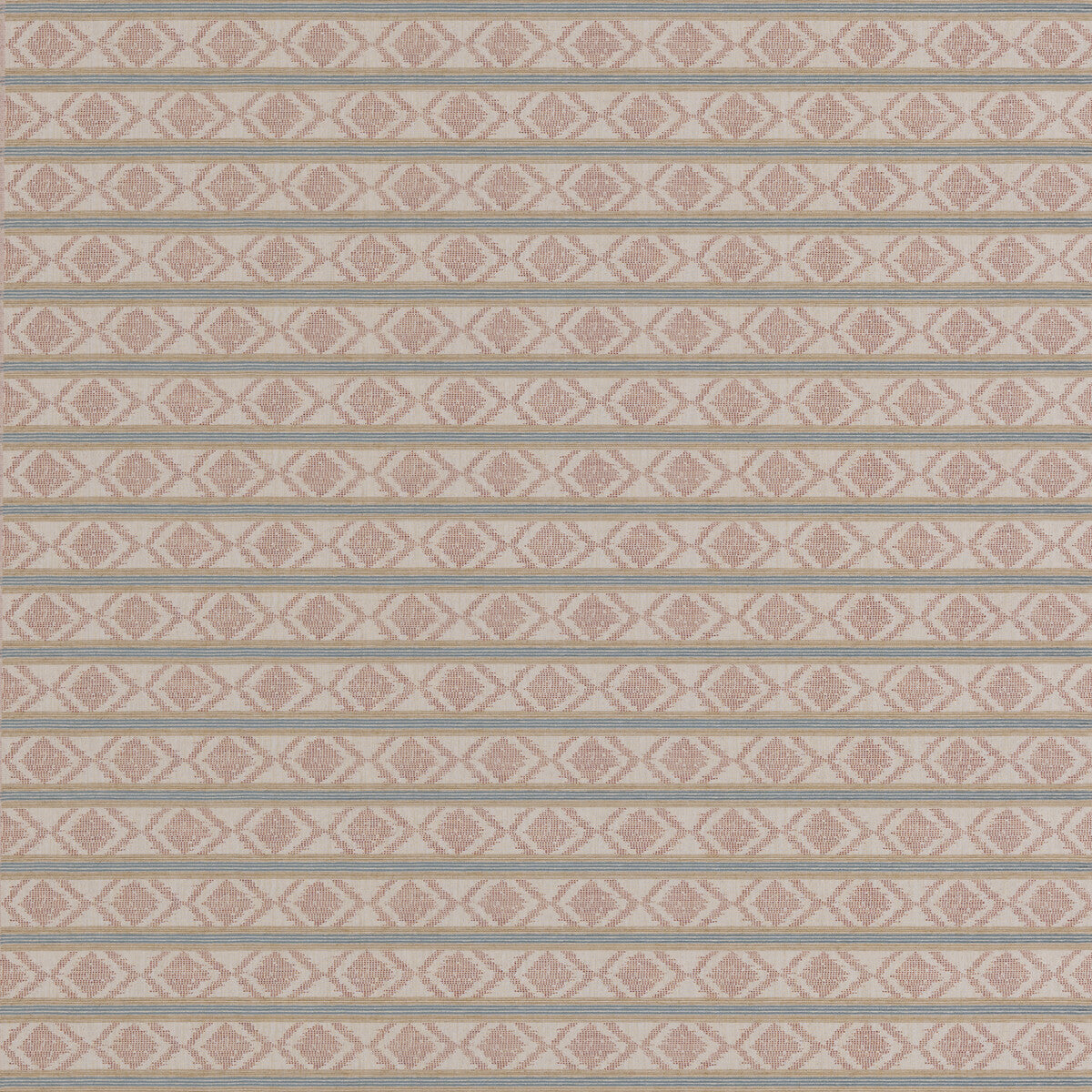 Burford Stripe fabric in coral/aqua color - pattern BF11034.3.0 - by G P & J Baker in the Burford Weaves collection