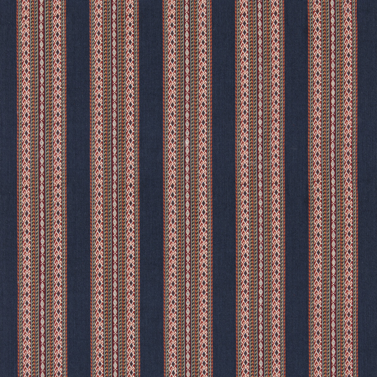 Worlds Apart fabric in indigo color - pattern BF11059.2.0 - by G P & J Baker in the X Kit Kemp Stripes collection