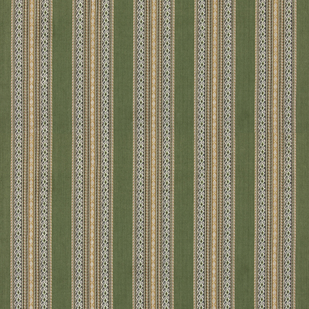 Worlds Apart fabric in green color - pattern BF11059.3.0 - by G P & J Baker in the X Kit Kemp Stripes collection