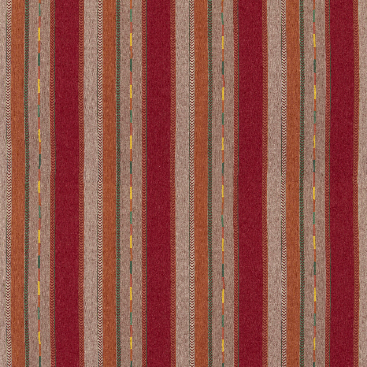 Bunty fabric in red color - pattern BF11062.1.0 - by G P & J Baker in the X Kit Kemp Stripes collection