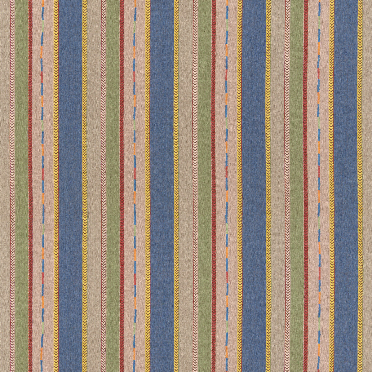 Bunty fabric in blue/green color - pattern BF11062.4.0 - by G P & J Baker in the X Kit Kemp Stripes collection