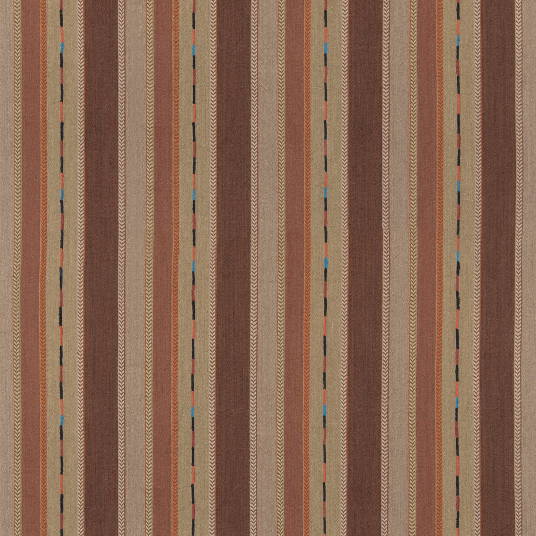 Bunty fabric in brown color - pattern BF11062.5.0 - by G P &amp; J Baker in the X Kit Kemp Stripes collection