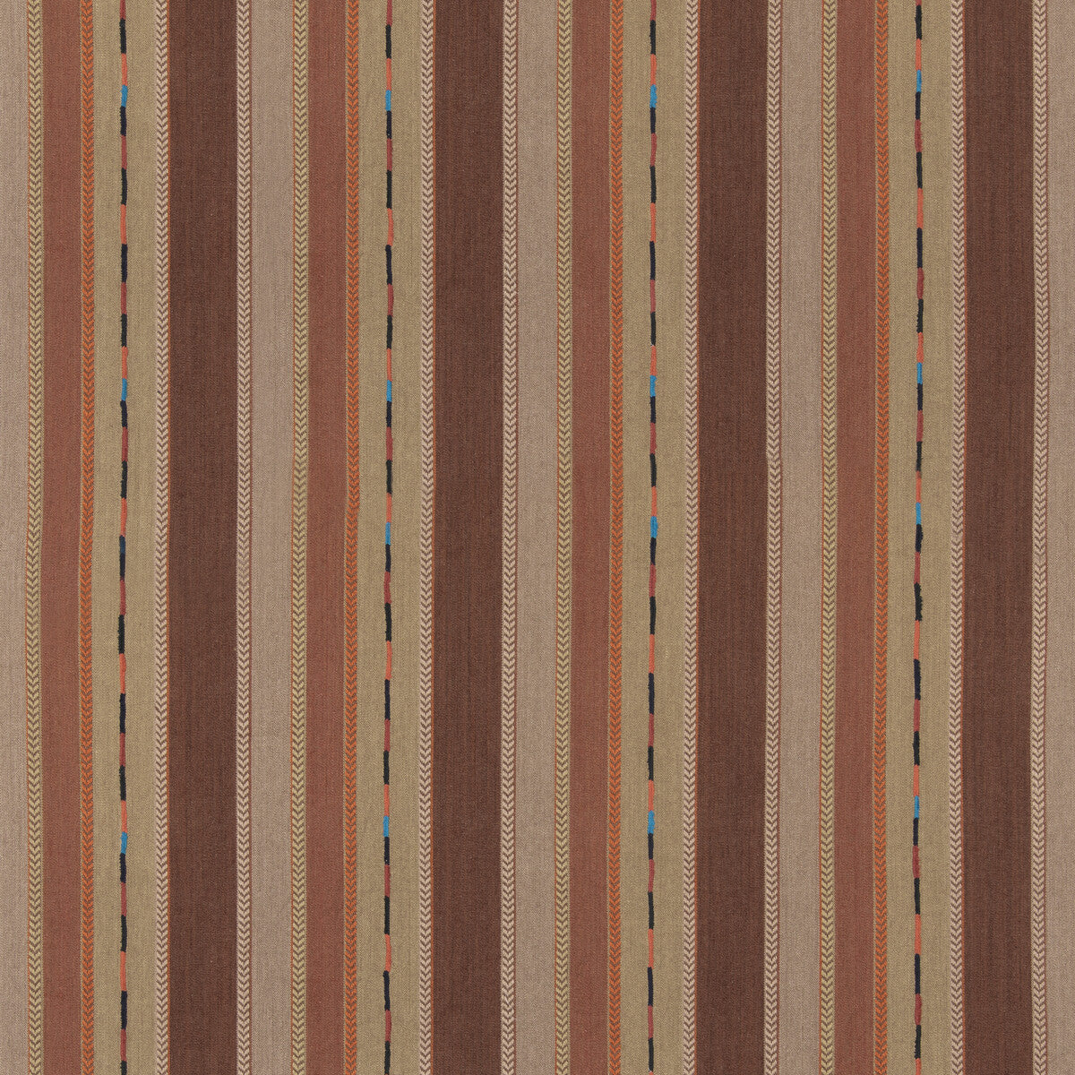 Bunty fabric in brown color - pattern BF11062.5.0 - by G P & J Baker in the X Kit Kemp Stripes collection