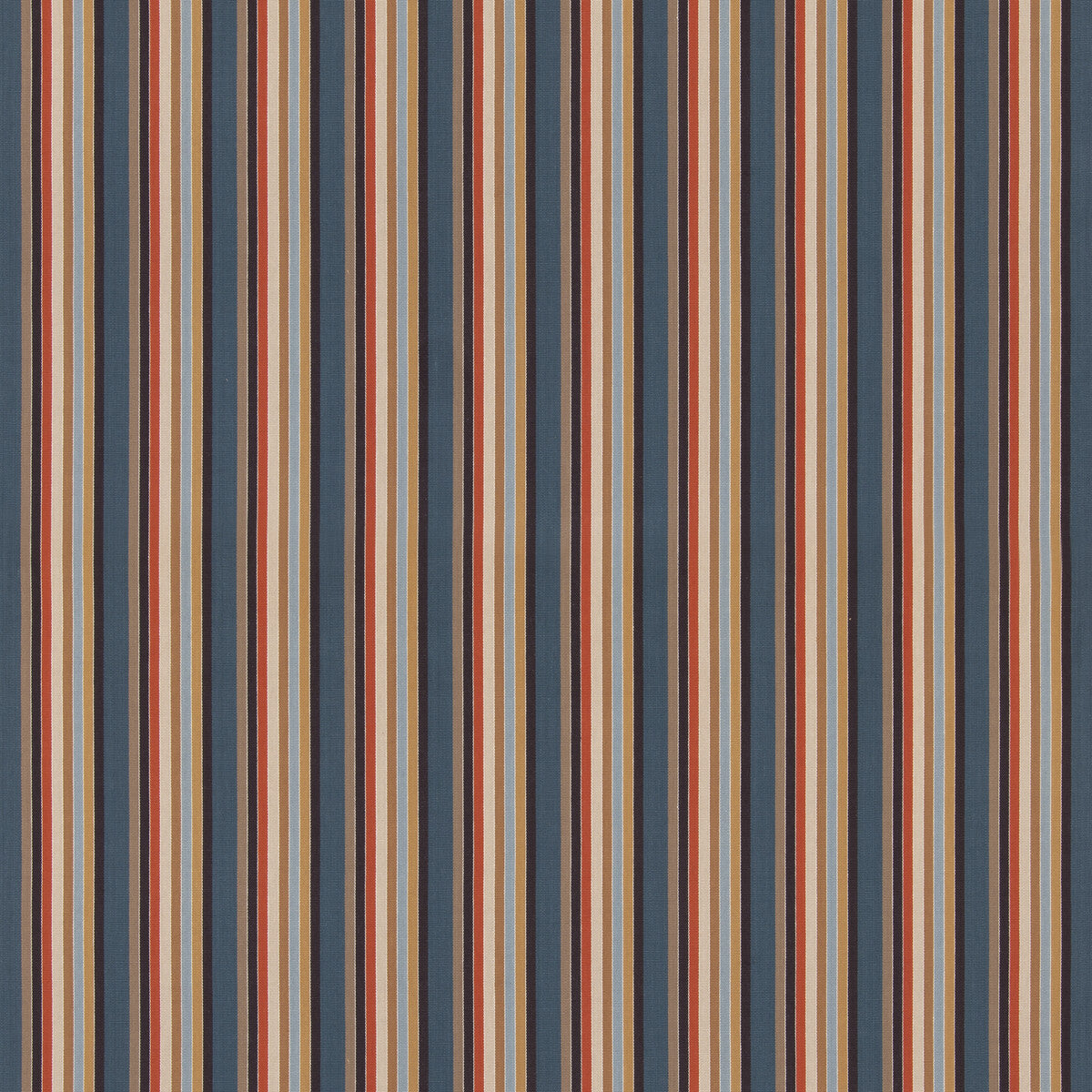 Wild One fabric in indigo/cocoa color - pattern BF11063.2.0 - by G P & J Baker in the X Kit Kemp Stripes collection