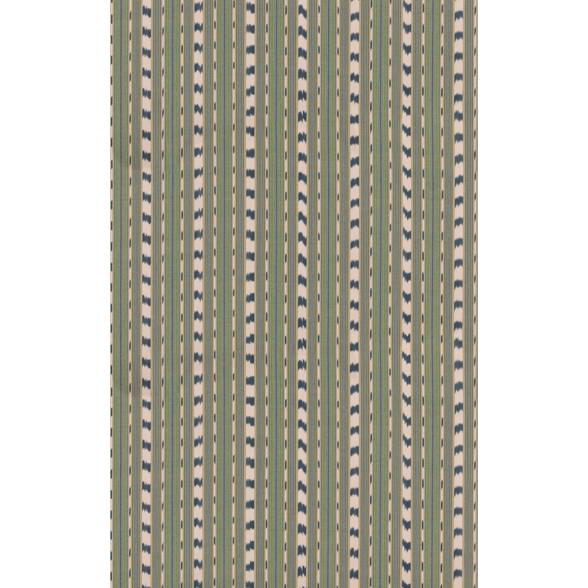 Basil Stripe fabric in green/indigo color - pattern number BF11114.1.0 - by G P & J Baker in the Symington Stripes collection