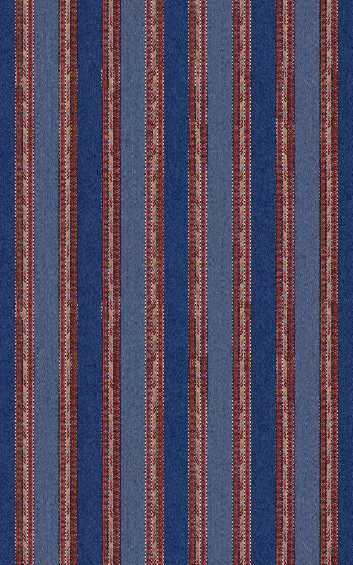 Zephyr fabric in Blue color - pattern number BF11131.2.0 - by G P & J Baker in the Kit Kemp Stripes II collection