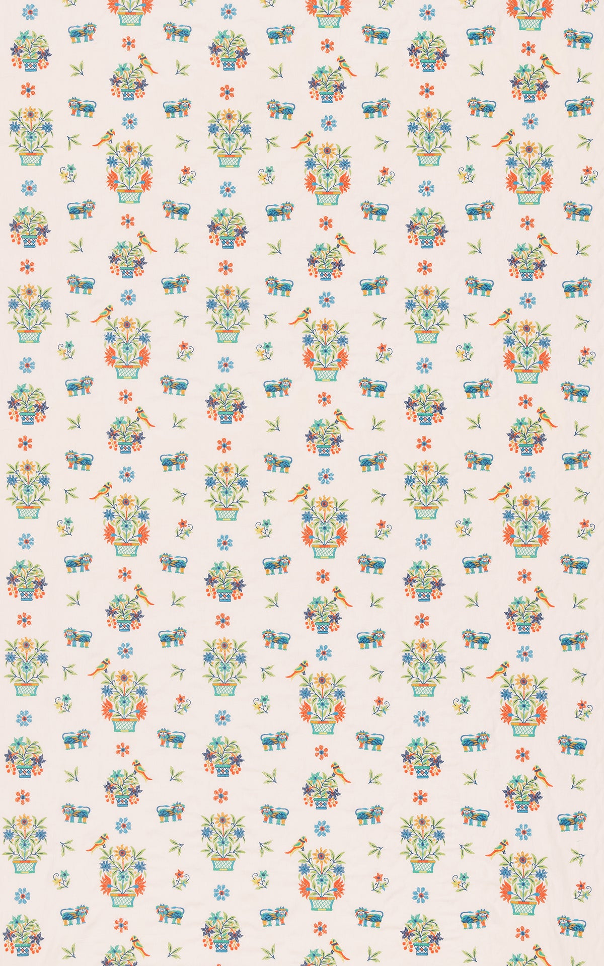 Roar Stitch fabric in Jewel color - pattern number BF11141.1.0 - by G P & J Baker in the Kit Kemp II collection
