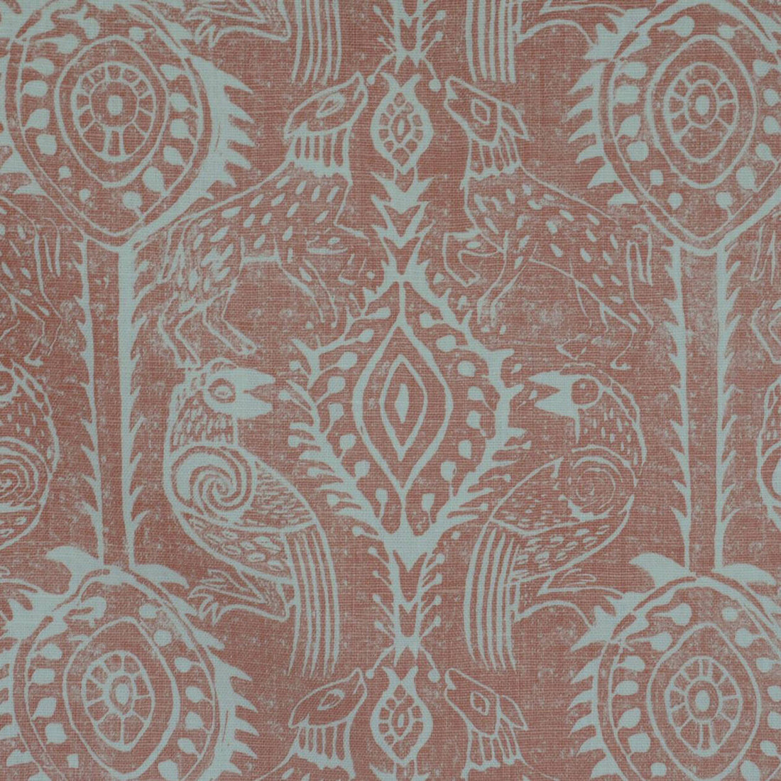 Beasties fabric in coral color - pattern BFC-3512.127.0 - by Lee Jofa in the Blithfield collection