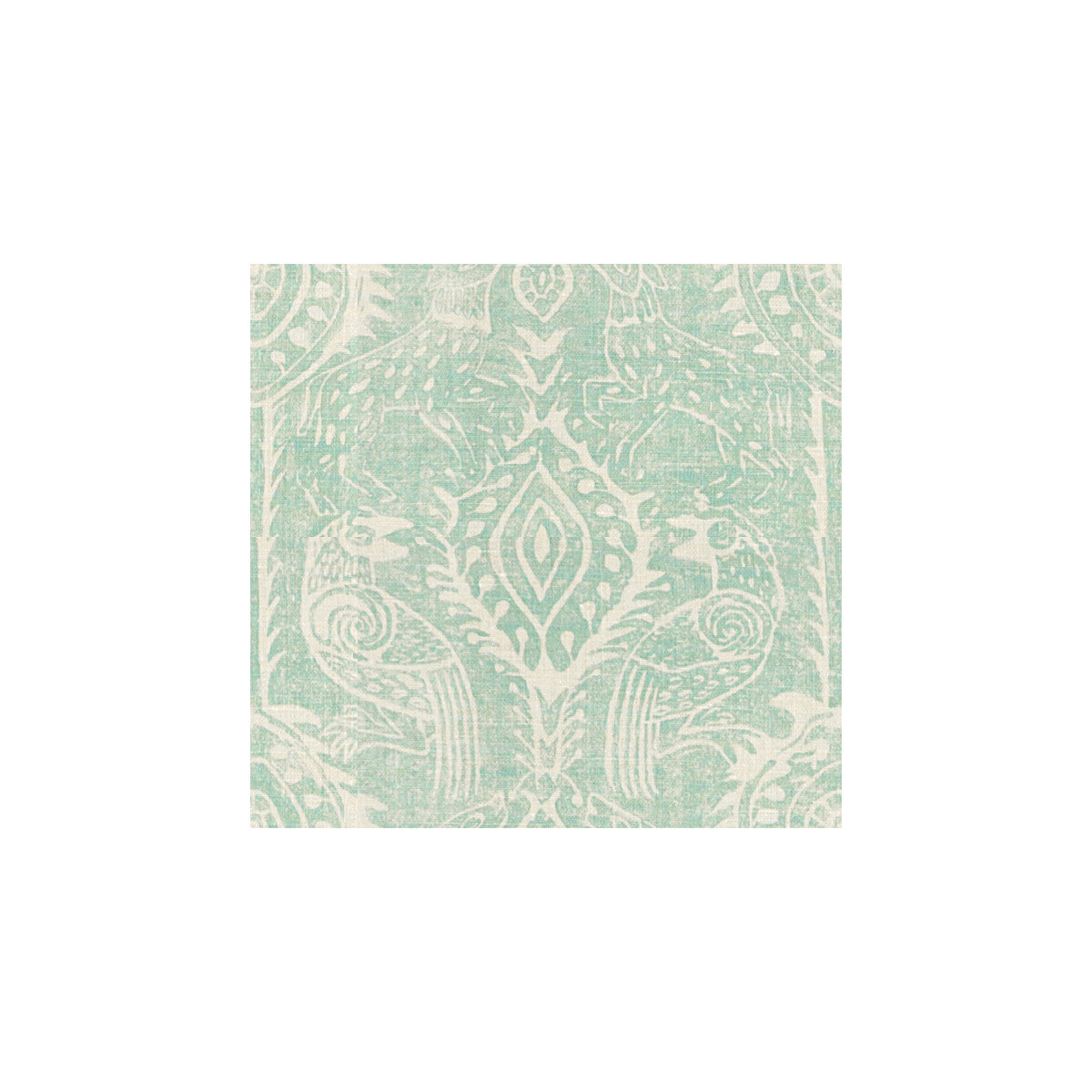 Beasties fabric in aqua color - pattern BFC-3512.13.0 - by Lee Jofa in the Blithfield collection