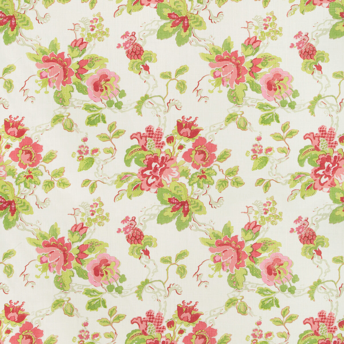Parnham fabric in pink/lime color - pattern BFC-3520.173.0 - by Lee Jofa in the Blithfield collection