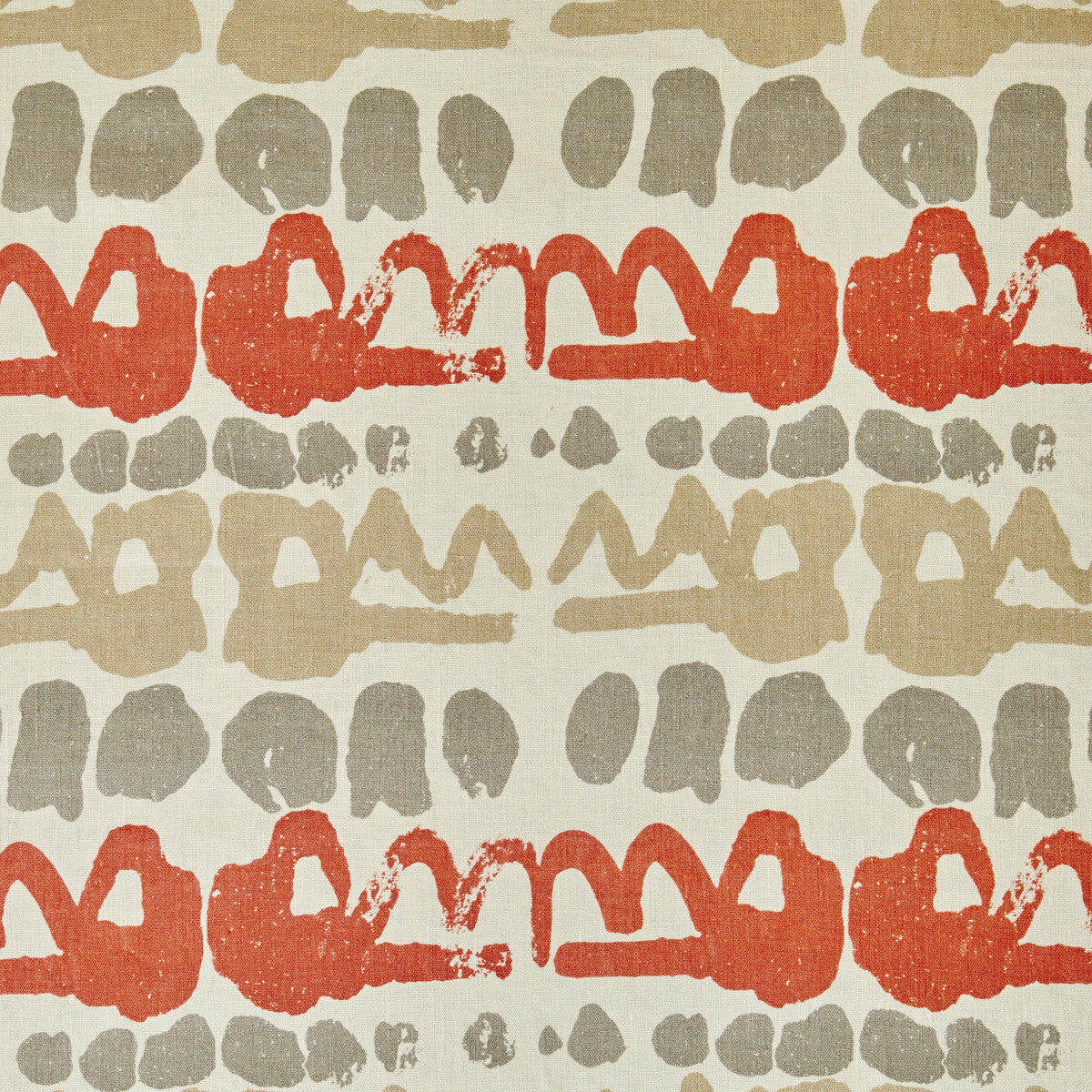 Altamira fabric in red/grey color - pattern BFC-3649.1121.0 - by Lee Jofa in the Blithfield collection