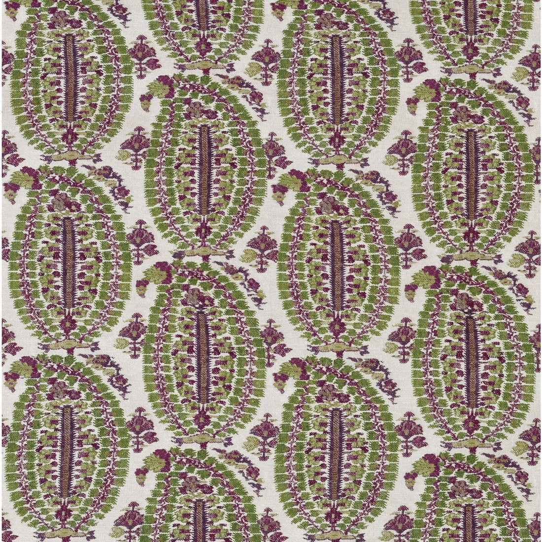 Anoushka fabric in plum/green color - pattern BFC-3660.103.0 - by Lee Jofa in the Blithfield collection