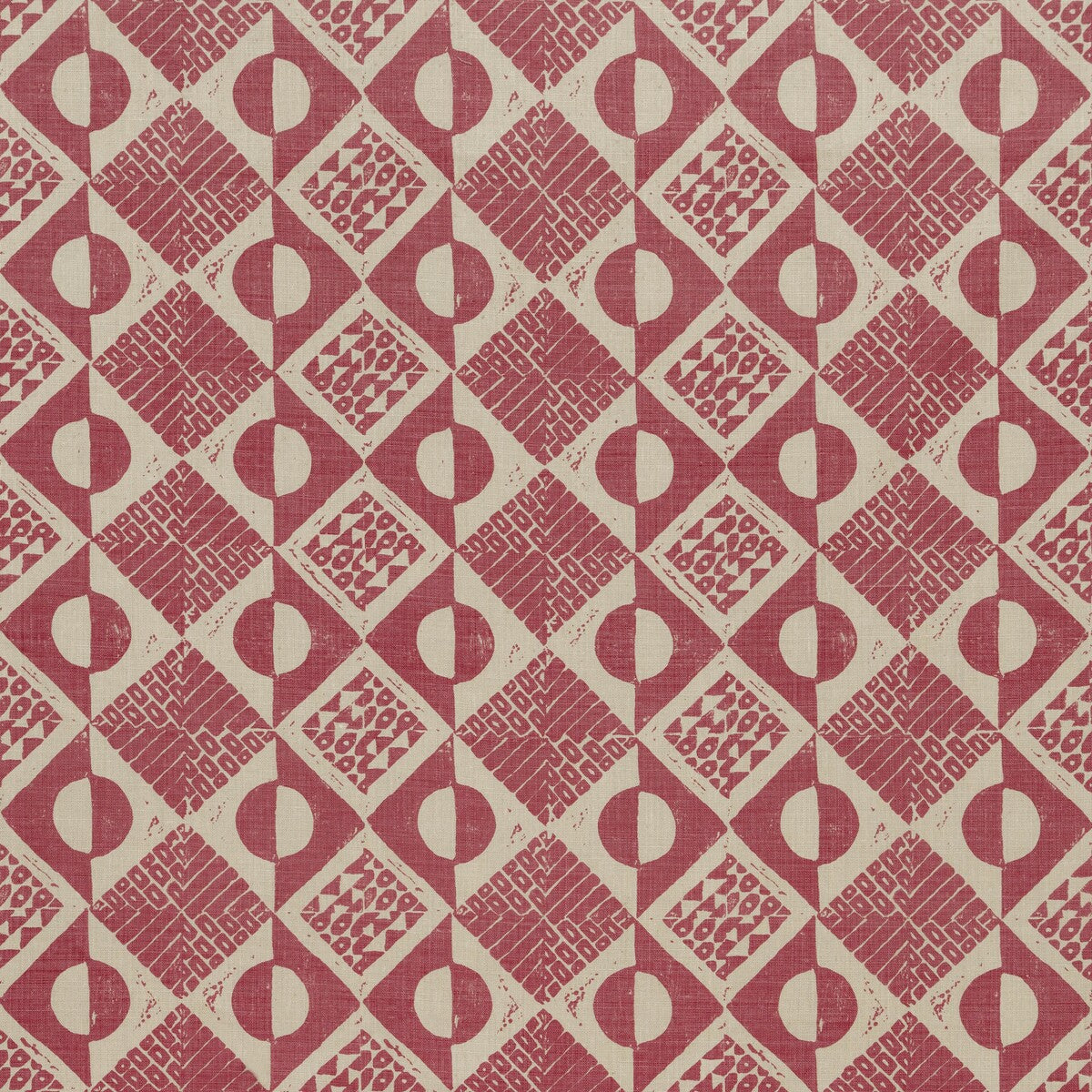 Circles And Squares fabric in berry color - pattern BFC-3666.717.0 - by Lee Jofa in the Blithfield collection