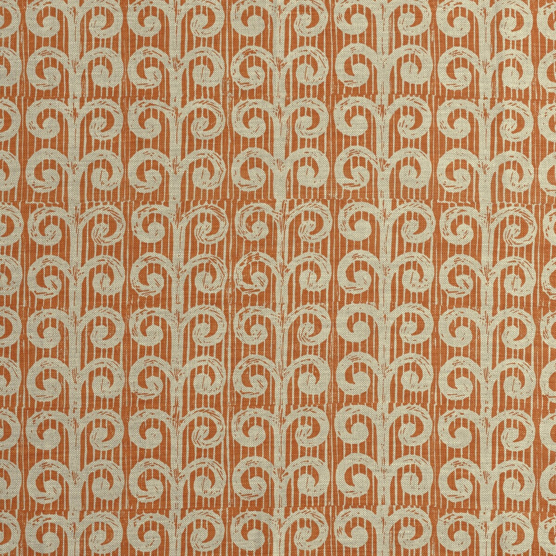 Fern fabric in tangerine color - pattern BFC-3673.12.0 - by Lee Jofa in the Blithfield collection
