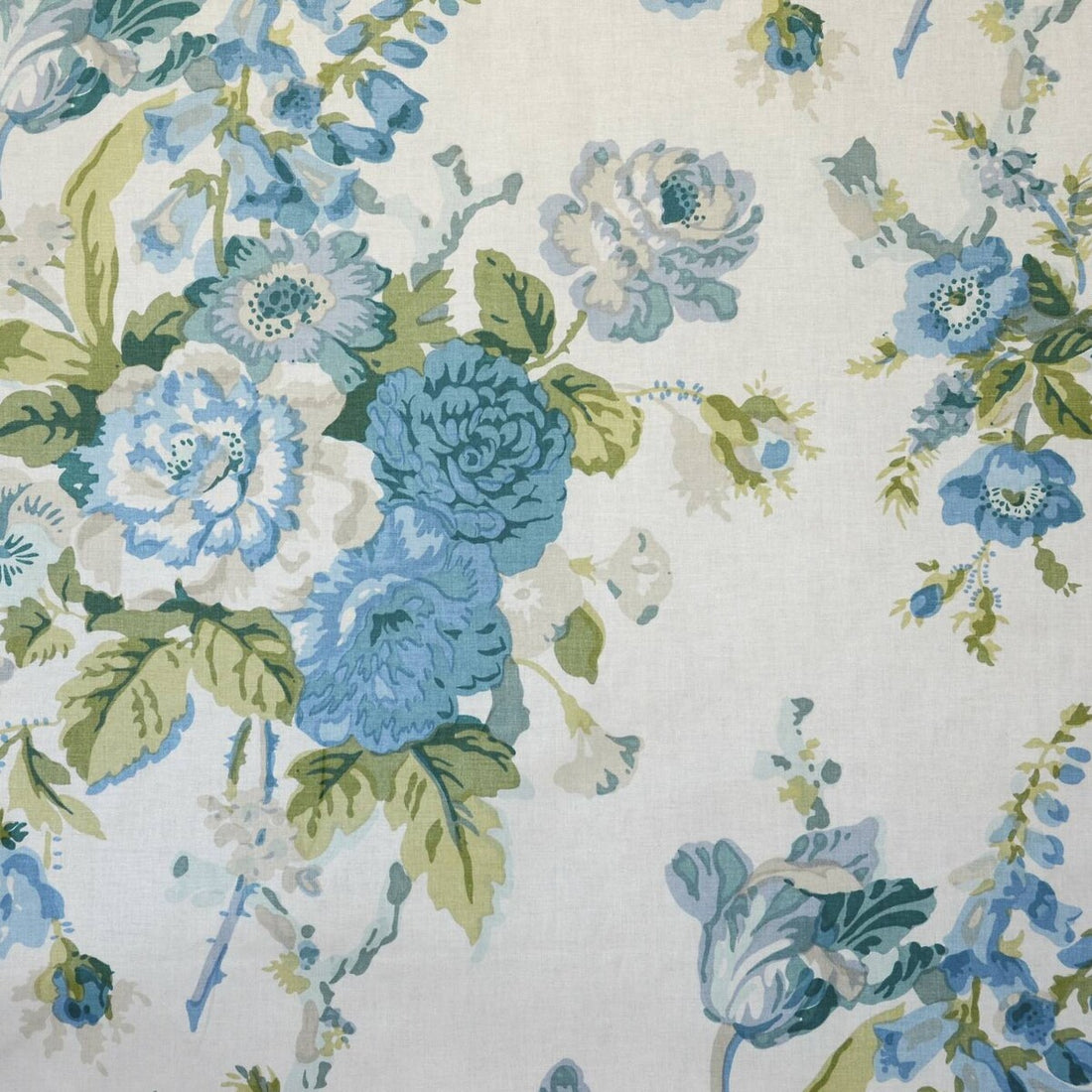 Grenville Glazed Chintz fabric in blue/green color - pattern BFC-3690.53.0 - by Lee Jofa in the Blithfield collection