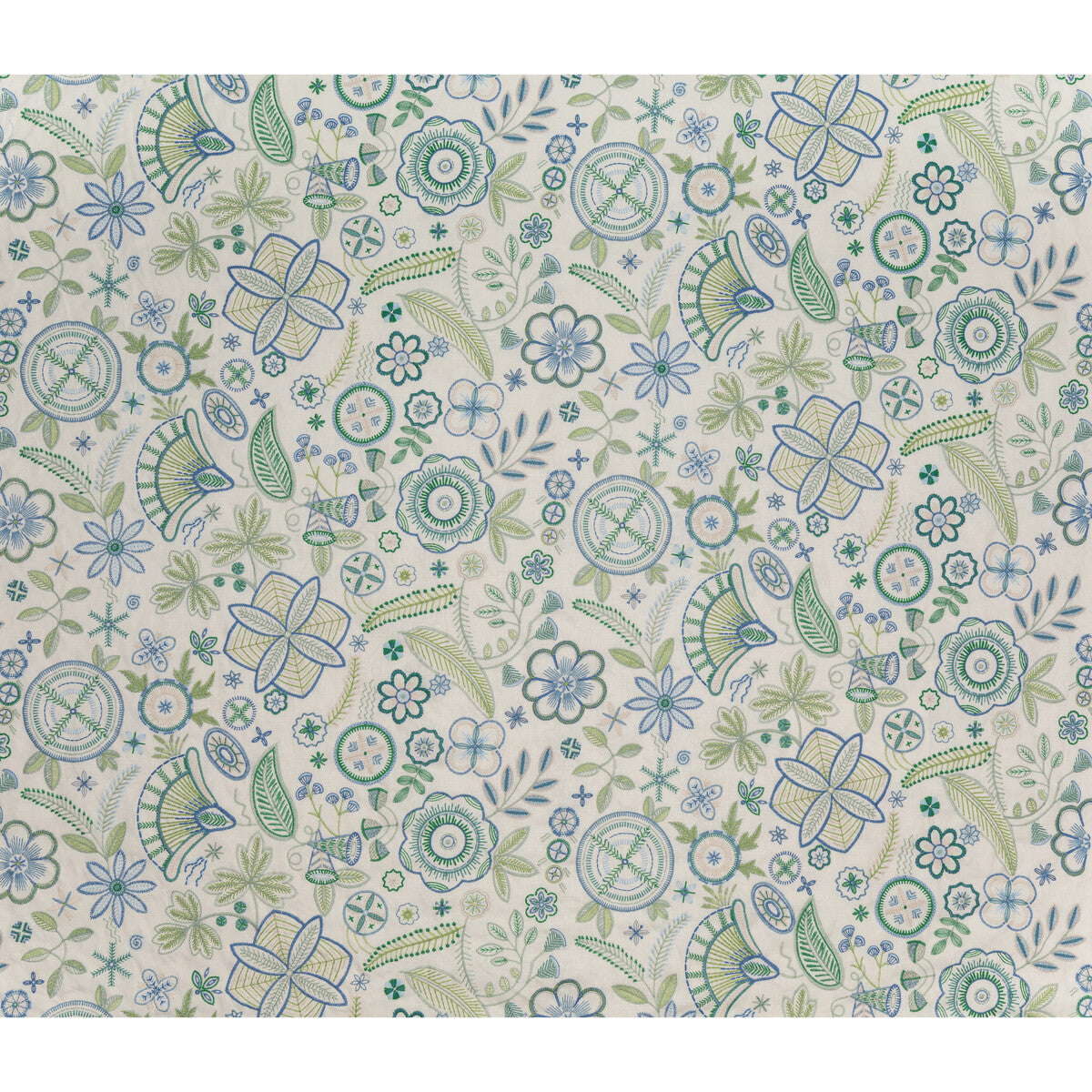 Eden fabric in blue green color - pattern BFC-3710.523.0 - by Lee Jofa in the Blithfield Eden collection