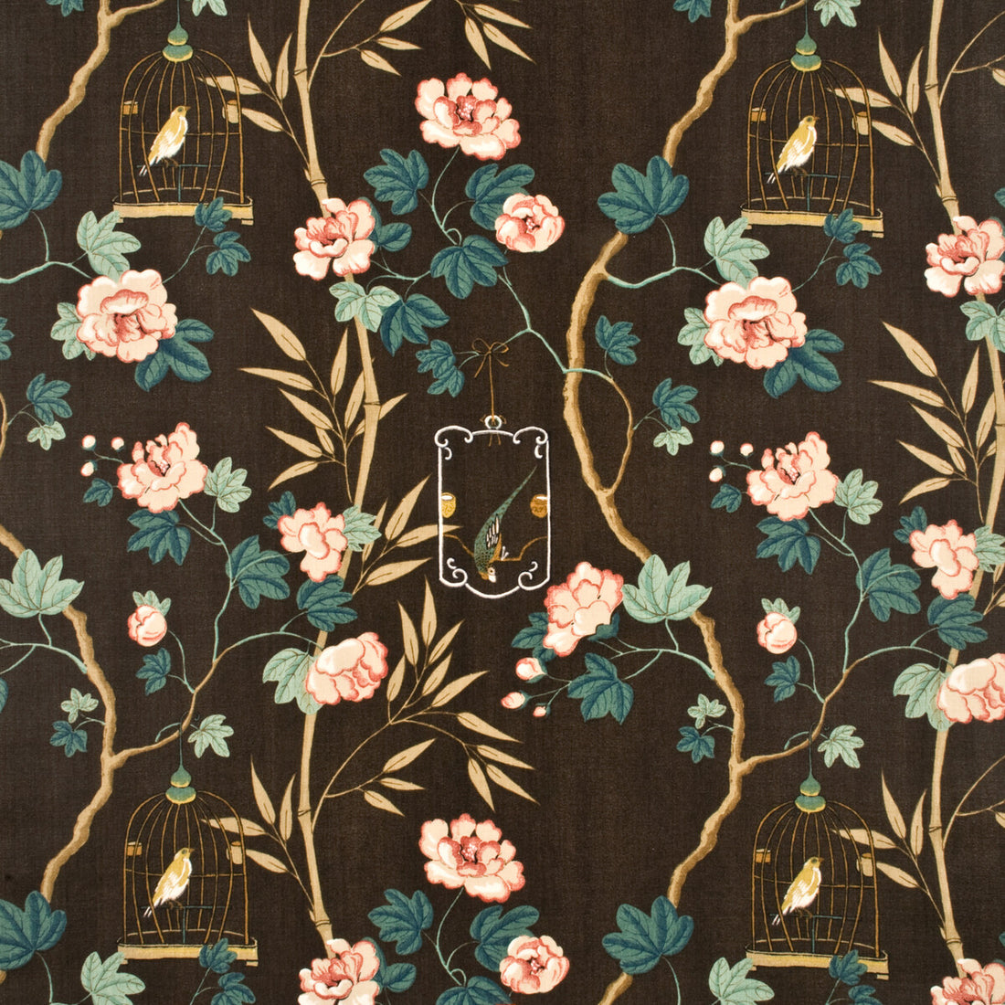 Songbird fabric in charcoal color - pattern BP10306.6.0 - by G P &amp; J Baker in the Emperor&