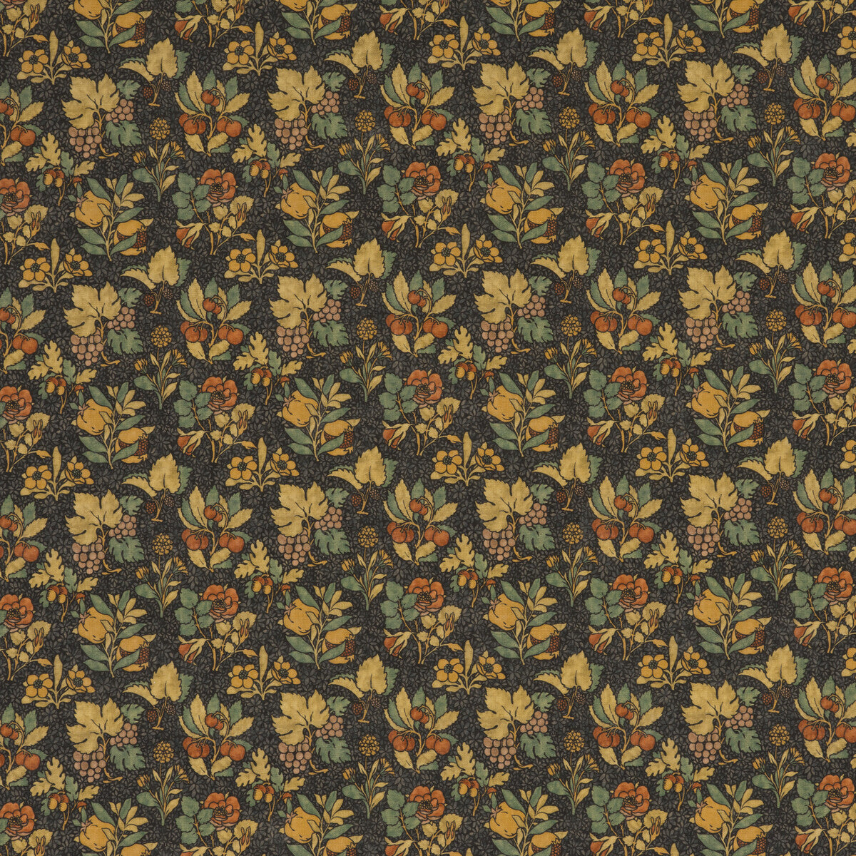 Meadow Fruit fabric in indigo/multi color - pattern BP10619.1.0 - by G P & J Baker in the Originals V collection