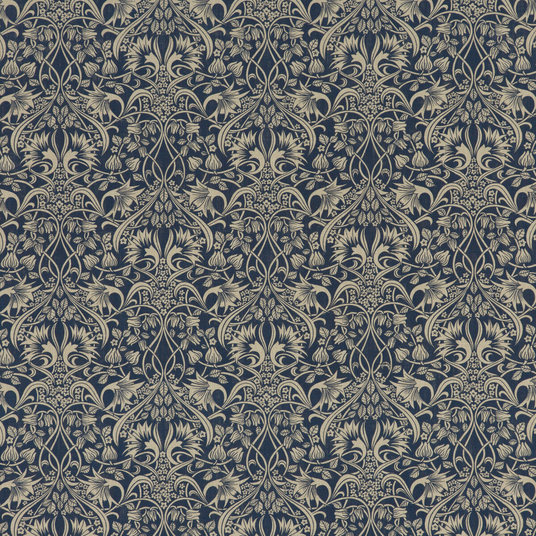 Fritillerie fabric in indigo color - pattern BP10620.1.0 - by G P &amp; J Baker in the Originals V collection
