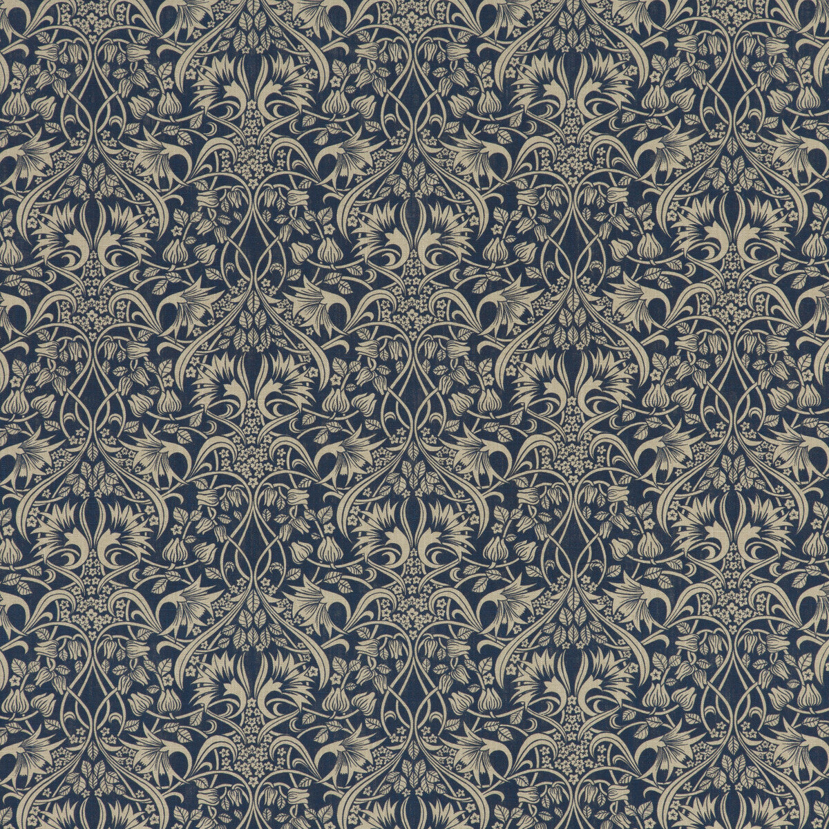 Fritillerie fabric in indigo color - pattern BP10620.1.0 - by G P & J Baker in the Originals V collection
