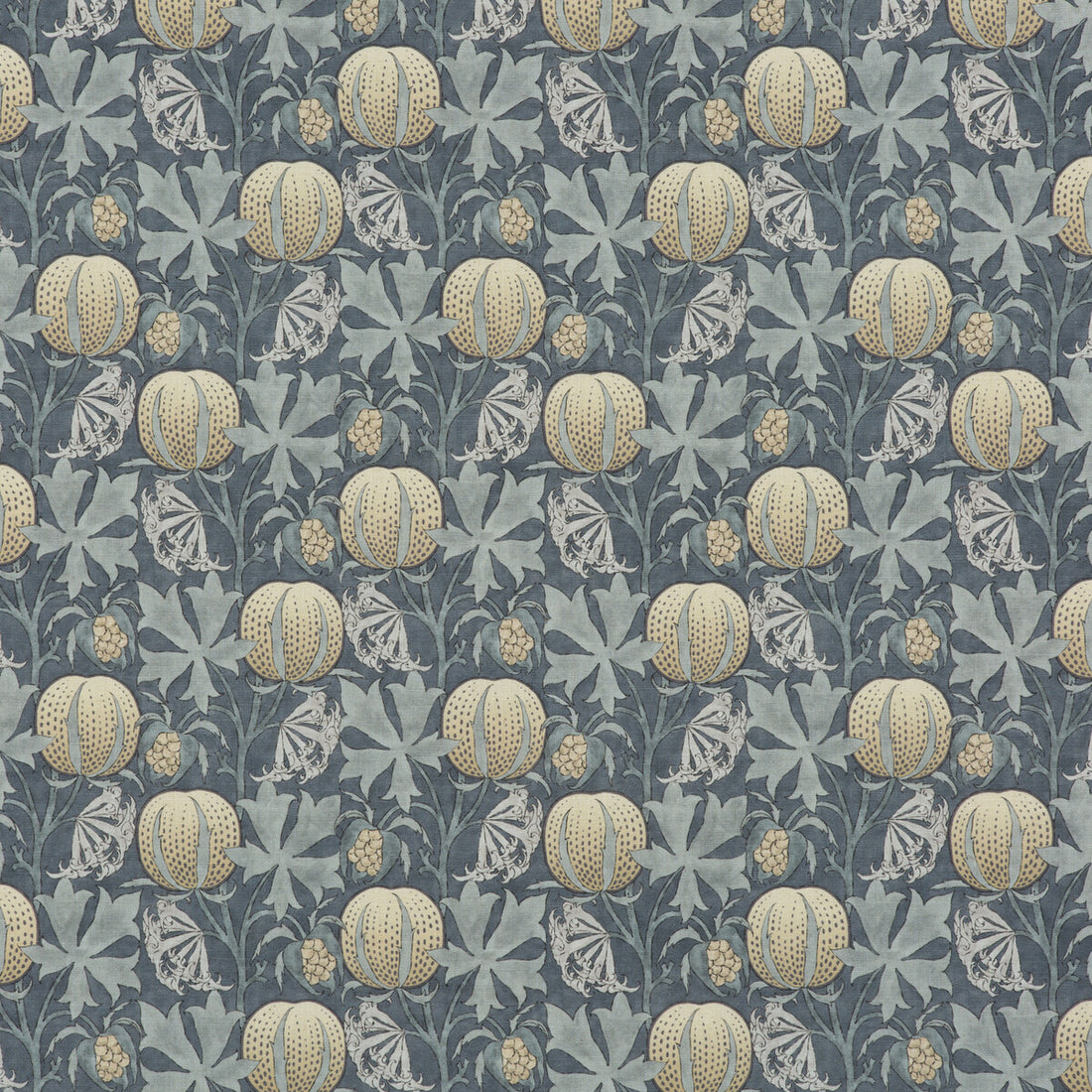 Pumpkins fabric in indigo color - pattern BP10621.1.0 - by G P &amp; J Baker in the Originals V collection