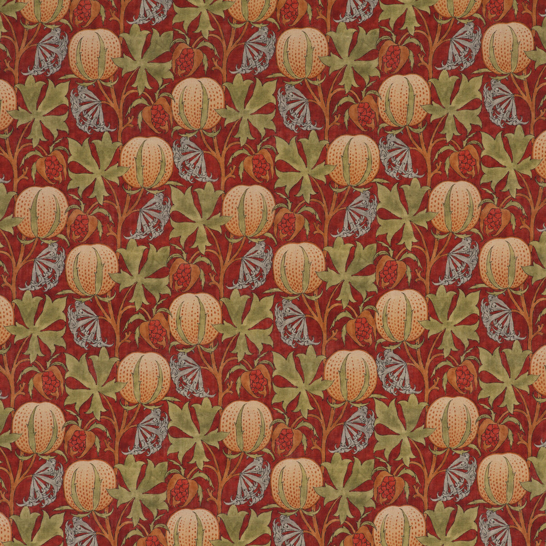 Pumpkins fabric in red/green color - pattern BP10621.2.0 - by G P &amp; J Baker in the Originals V collection