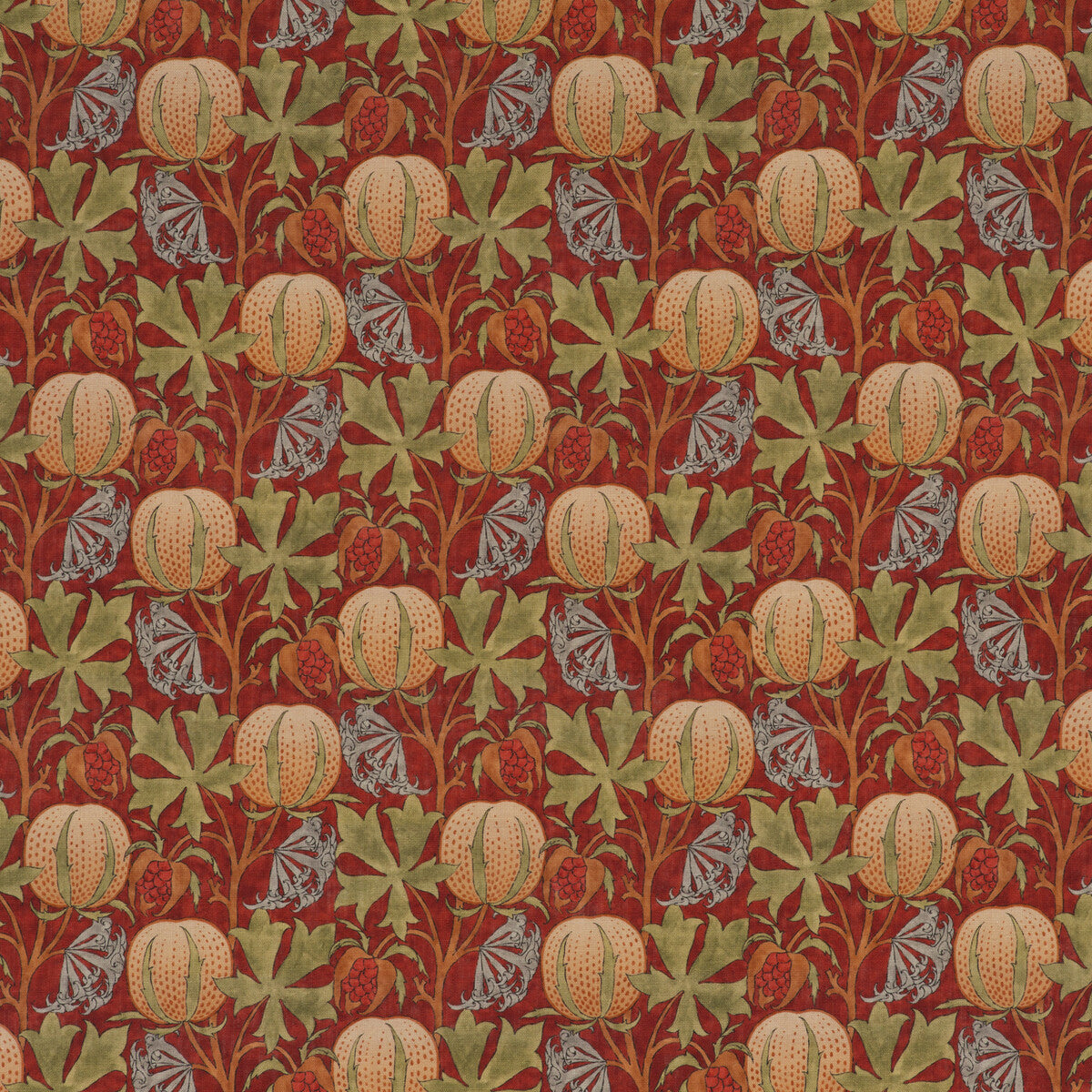 Pumpkins fabric in red/green color - pattern BP10621.2.0 - by G P & J Baker in the Originals V collection