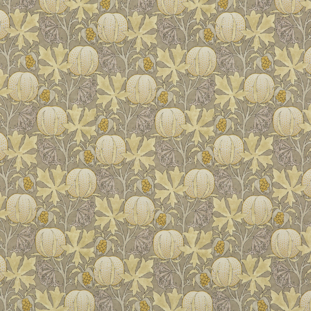 Pumpkins fabric in grey/ochre color - pattern BP10621.4.0 - by G P & J Baker in the Originals V collection