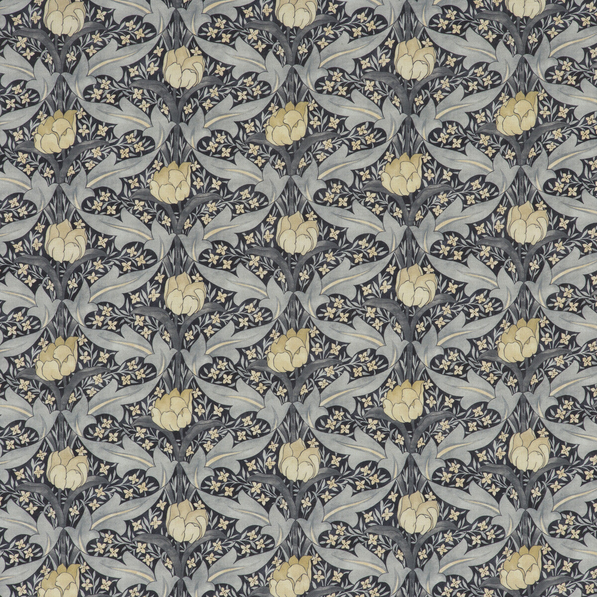 Tulip & Jasmine fabric in indigo/ivory color - pattern BP10622.1.0 - by G P & J Baker in the Originals V collection