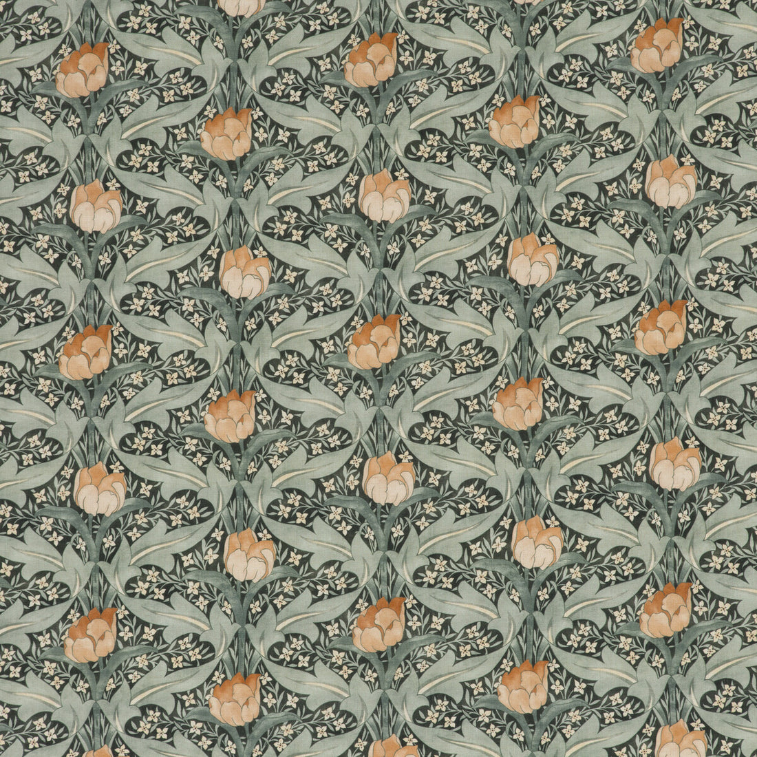 Tulip &amp; Jasmine fabric in teal color - pattern BP10622.3.0 - by G P &amp; J Baker in the Originals V collection