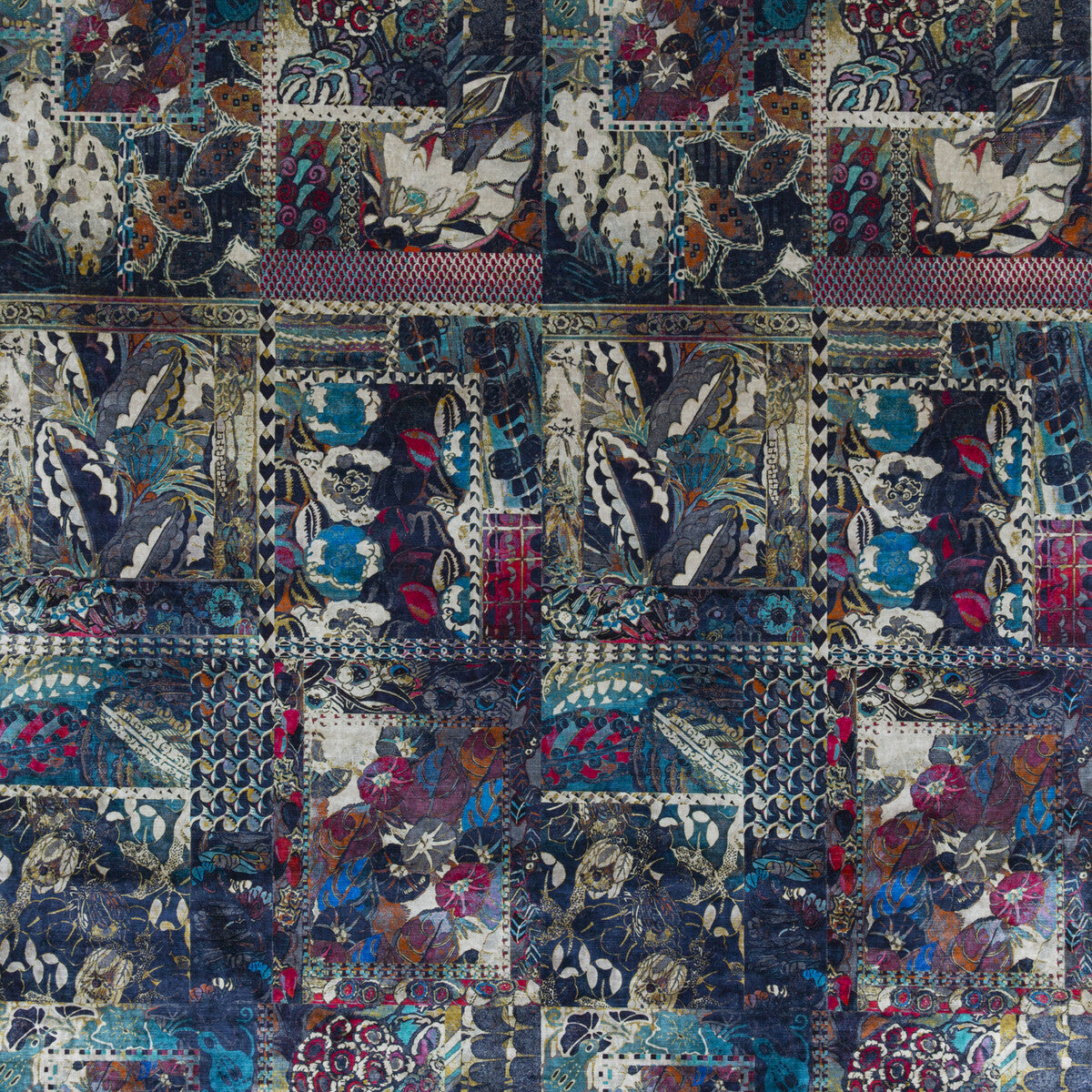 Barcelona fabric in indigo color - pattern BP10629.2.0 - by G P & J Baker in the Rio Velvets collection
