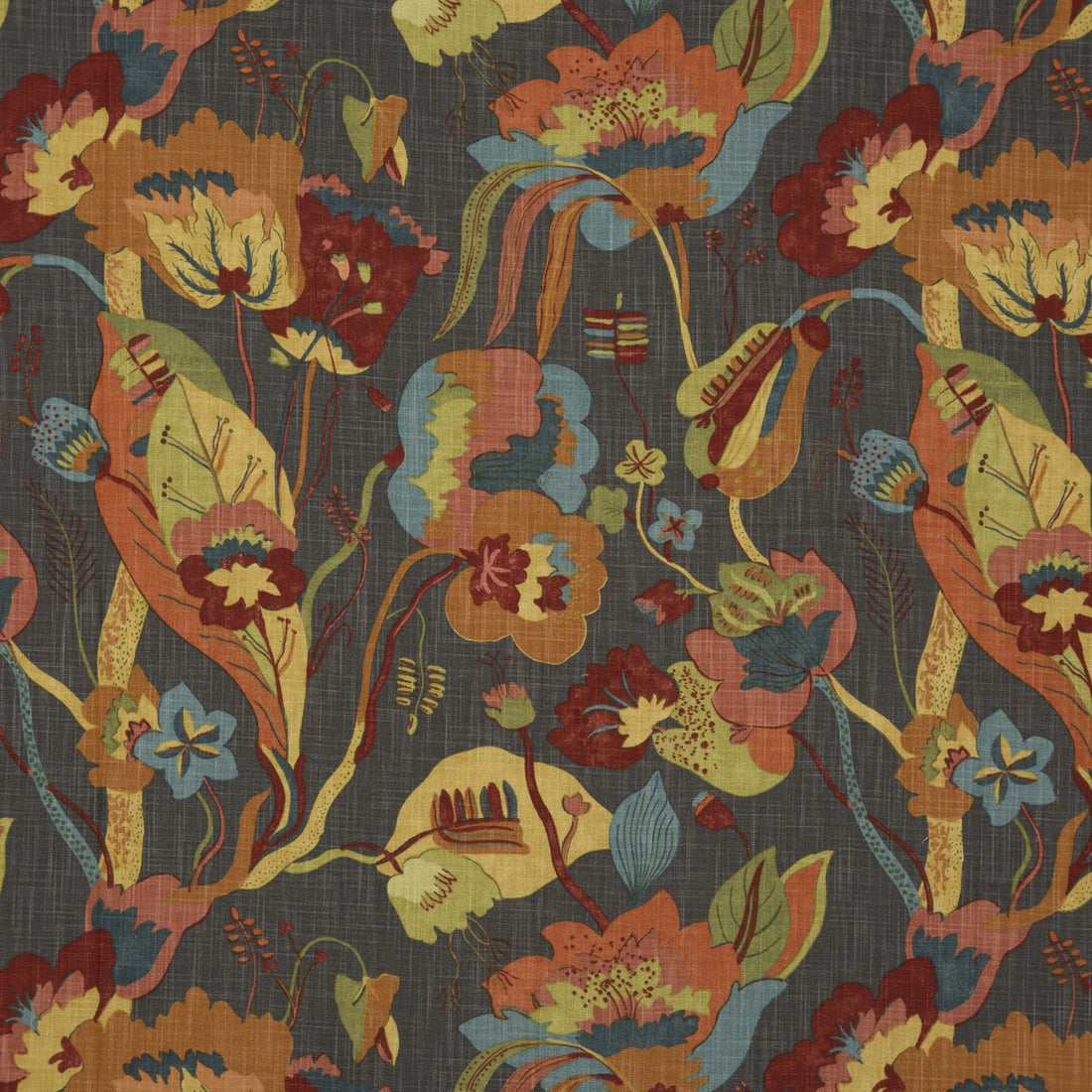 California fabric in spice/charcoal color - pattern BP10631.1.0 - by G P &amp; J Baker in the Specials Book collection