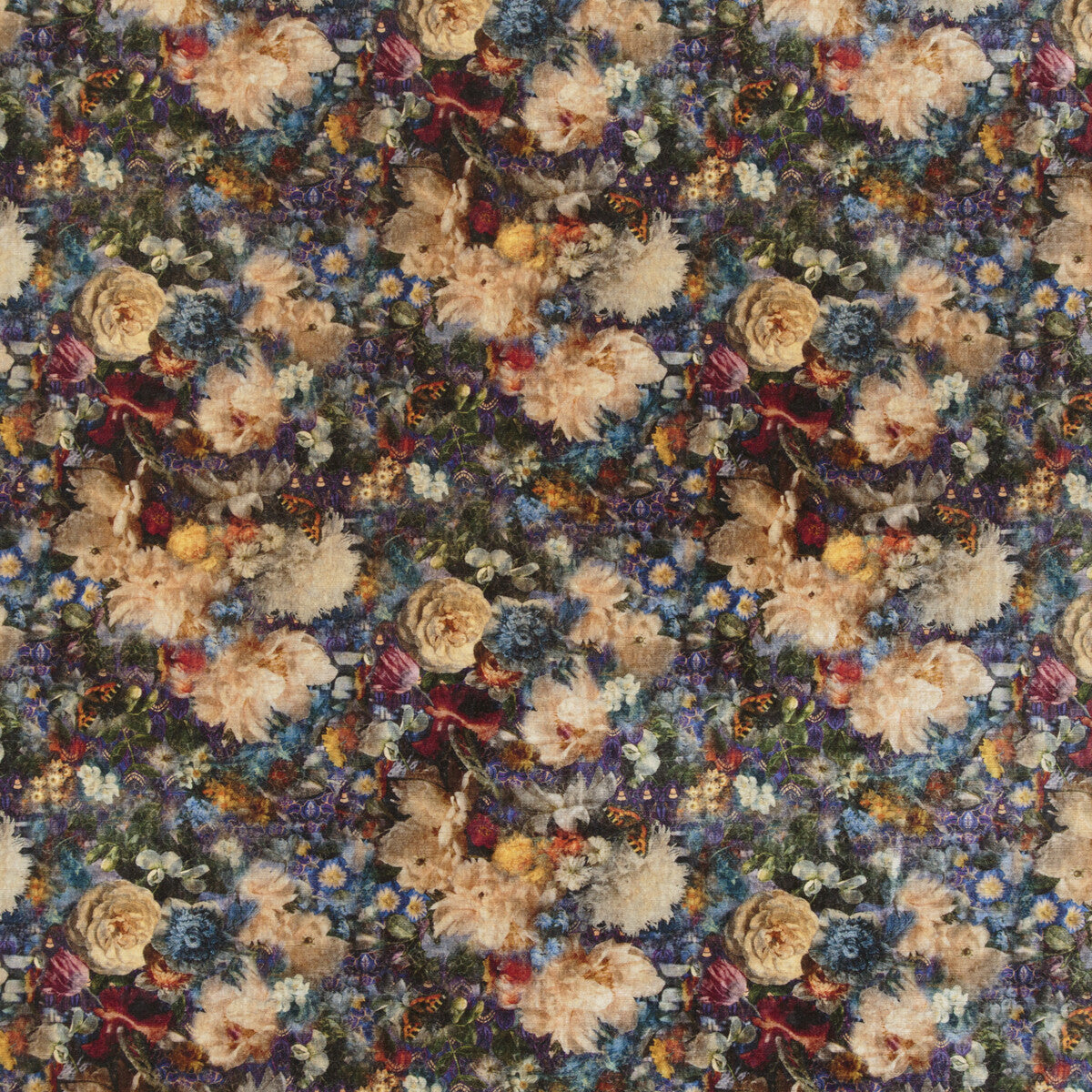 Royal Garden Velvet fabric in sapphire color - pattern BP10642.2.0 - by G P & J Baker in the Historic Royal Palaces collection