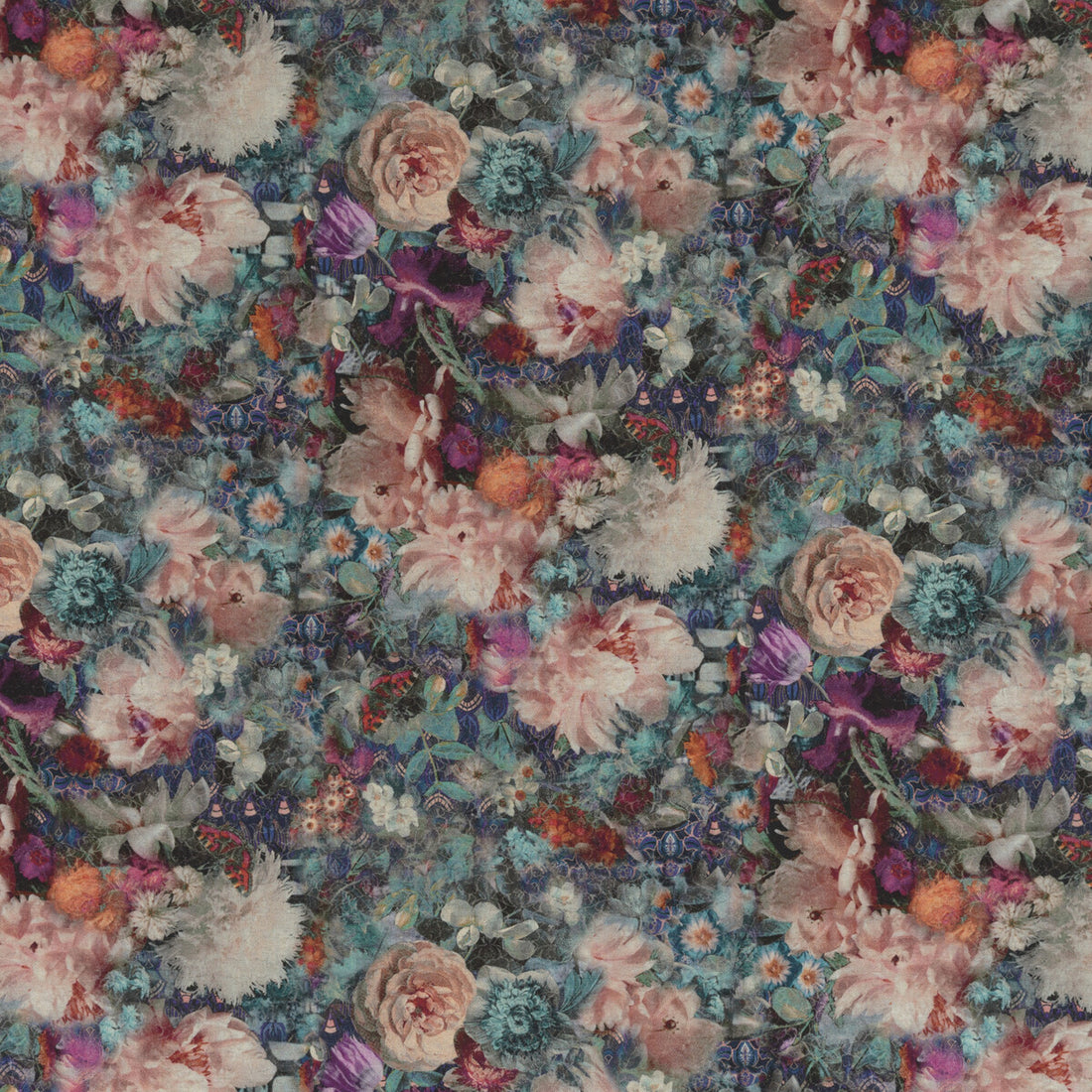 Royal Garden Linen fabric in jewel color - pattern BP10643.3.0 - by G P &amp; J Baker in the Historic Royal Palaces collection