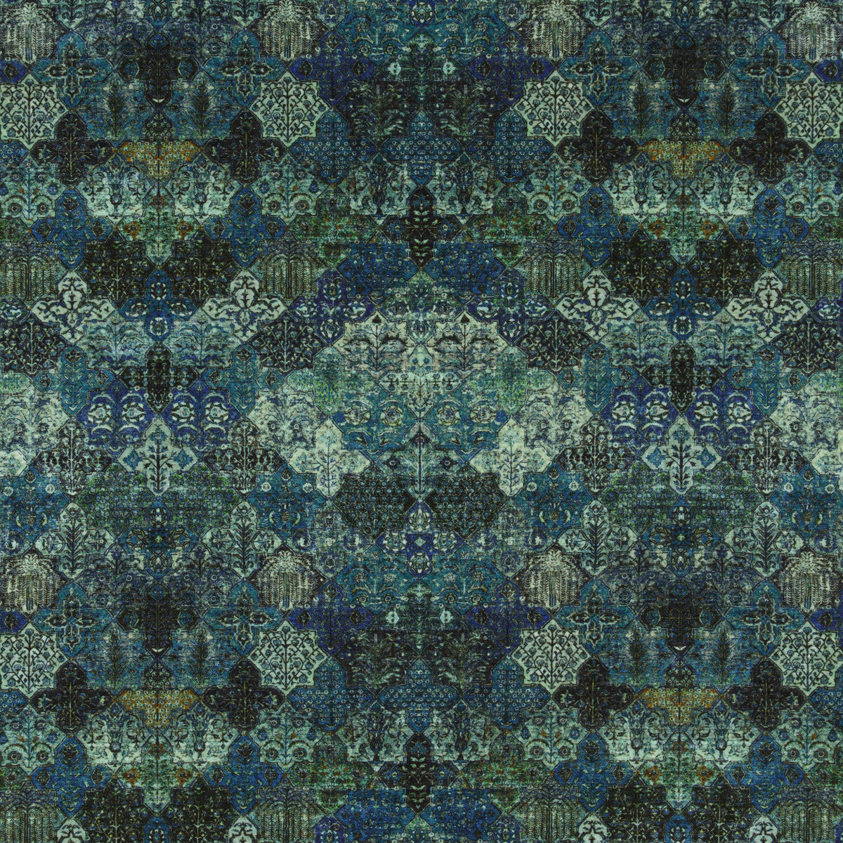 Sampul fabric in peacock color - pattern BP10709.1.0 - by G P & J Baker in the East To West collection