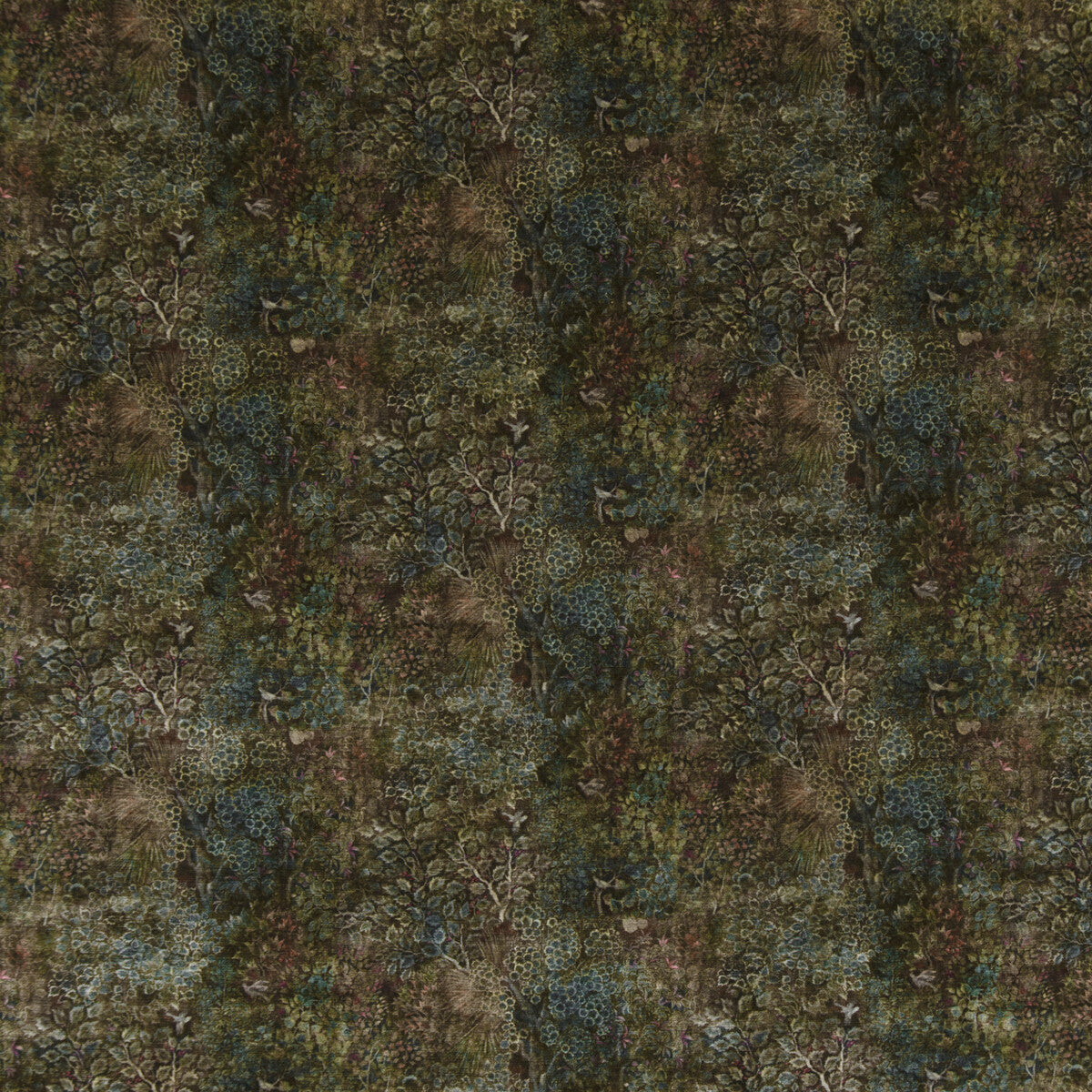 Persian Garden Velvet fabric in teal/spice color - pattern BP10711.2.0 - by G P & J Baker in the East To West collection