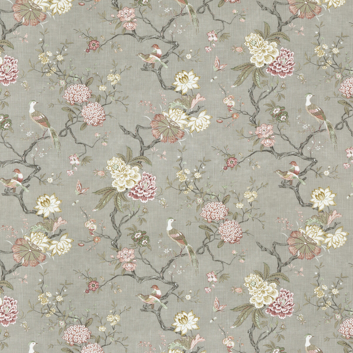 Oriental Bird Signature fabric in mole color - pattern BP10771.2.0 - by G P & J Baker in the Signature Prints collection
