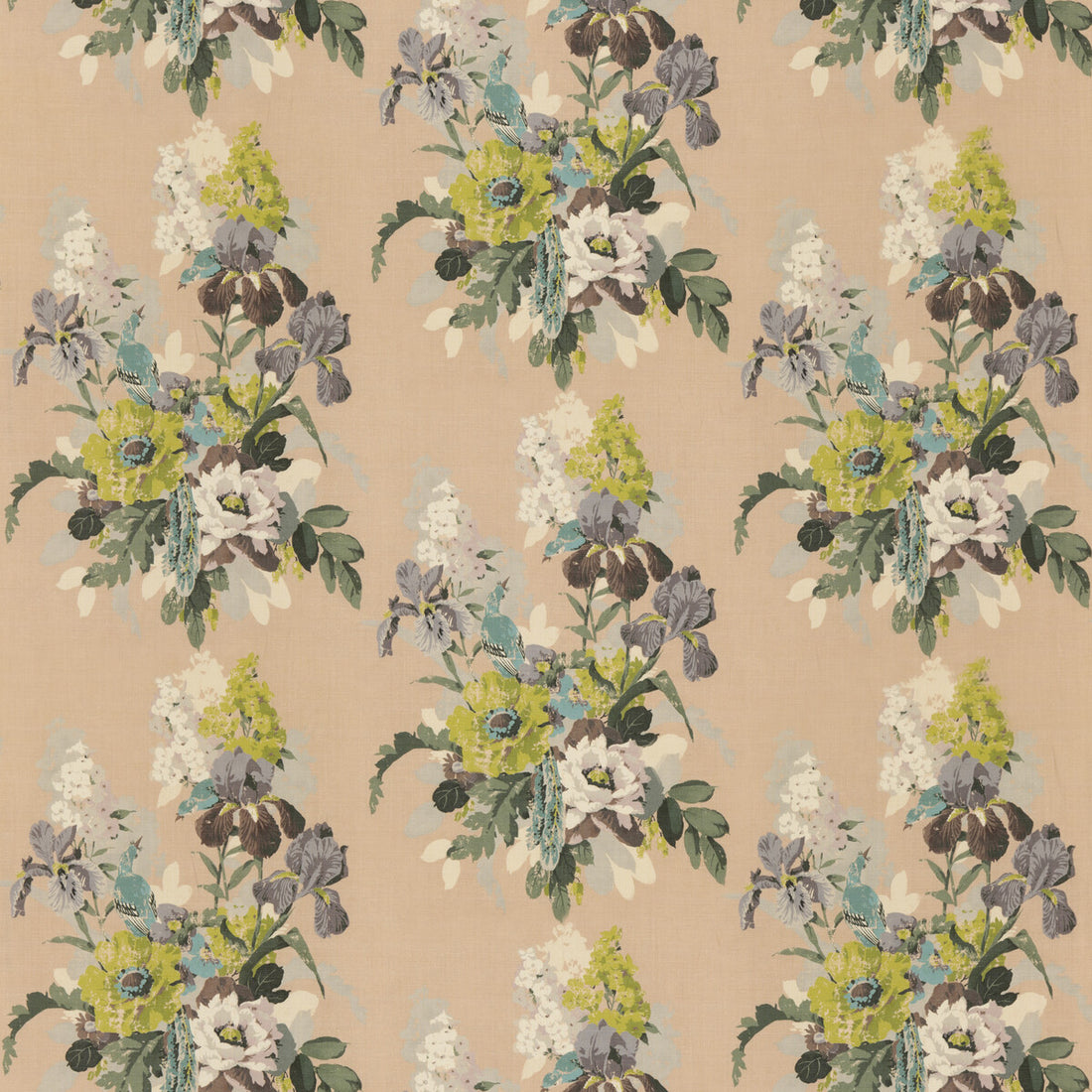 Bird &amp; Iris fabric in blush color - pattern BP10774.1.0 - by G P &amp; J Baker in the Signature Prints collection