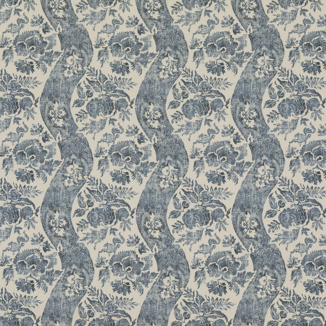 Caldbeck fabric in indigo/linen color - pattern BP10776.2.0 - by G P &amp; J Baker in the Signature Prints collection