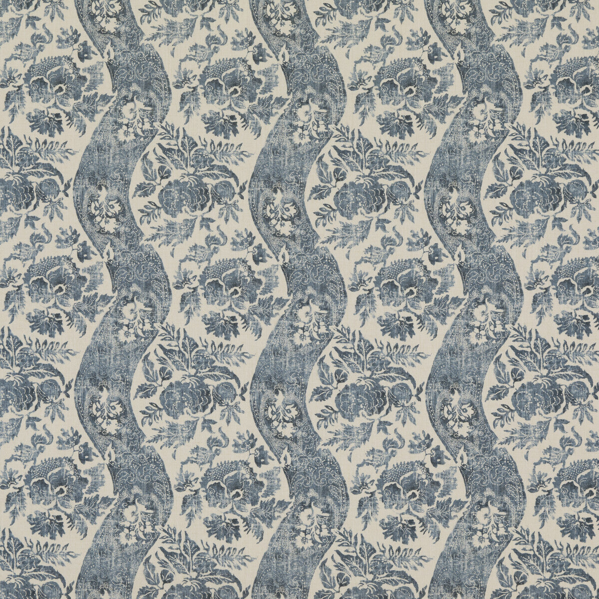 Caldbeck fabric in indigo/linen color - pattern BP10776.2.0 - by G P & J Baker in the Signature Prints collection