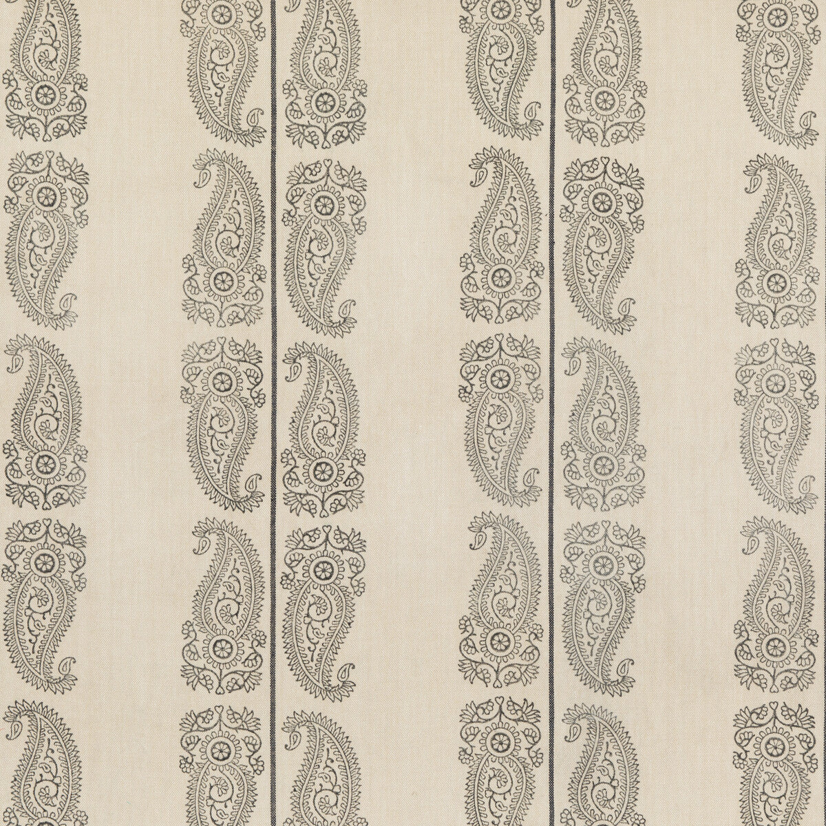 Cromer Paisley fabric in charcoal color - pattern BP10796.4.0 - by G P & J Baker in the Artisan II collection