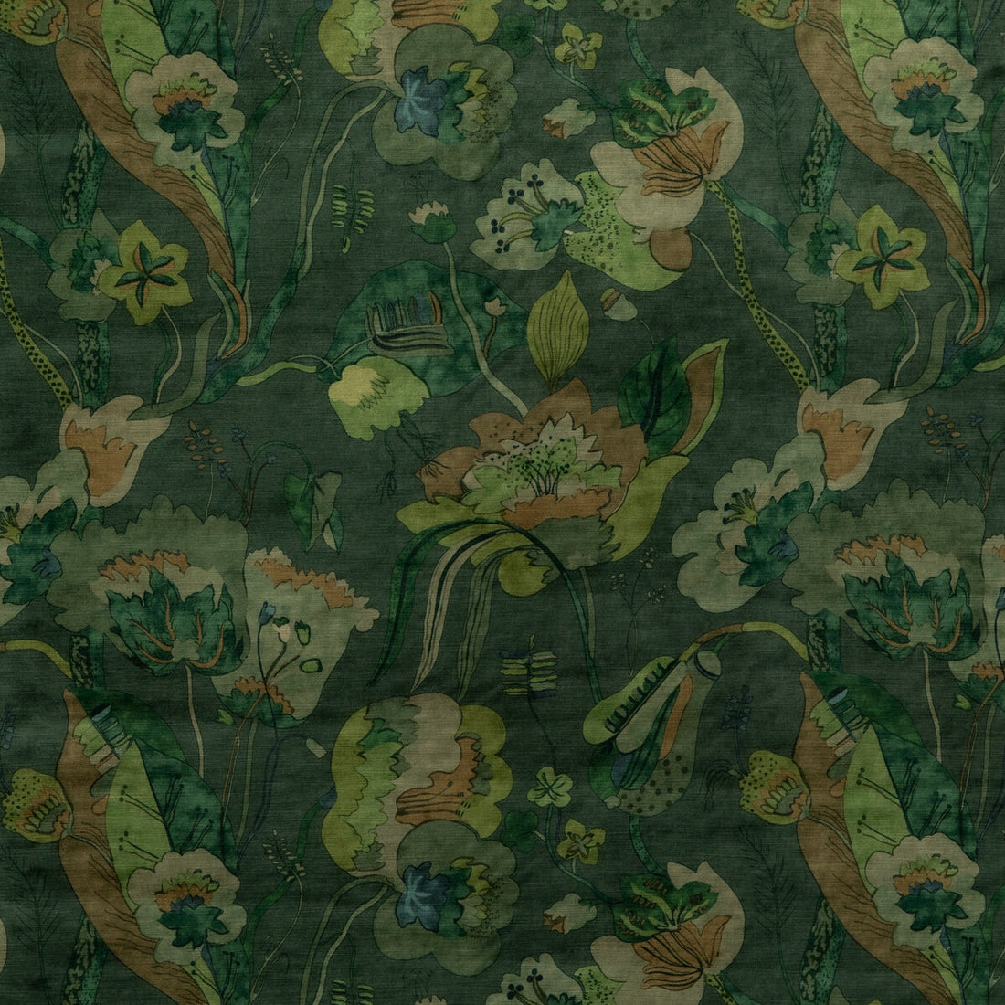 California Velvet fabric in emerald color - pattern BP10813.2.0 - by G P &amp; J Baker in the Signature Velvets collection