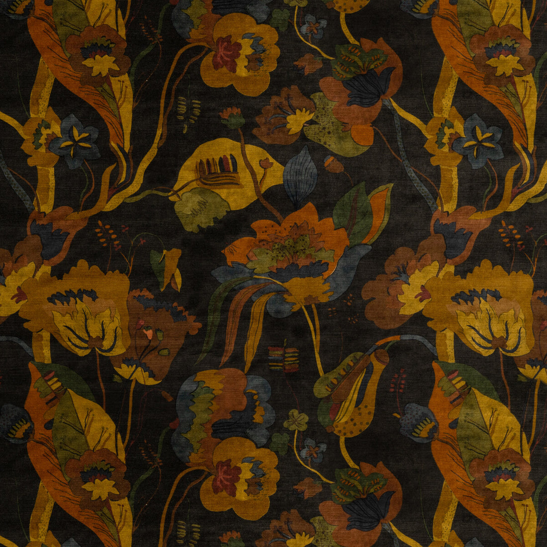 California Velvet fabric in charcoal color - pattern BP10813.3.0 - by G P &amp; J Baker in the Signature Velvets collection