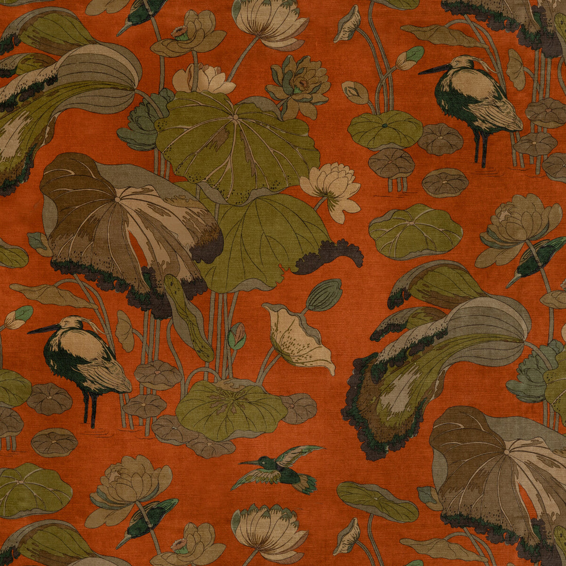 Nympheus Velvet fabric in spice color - pattern BP10814.4.0 - by G P &amp; J Baker in the Signature Velvets collection