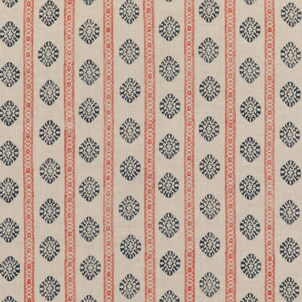 Alma fabric in red/indigo color - pattern BP10821.1.0 - by G P & J Baker in the Coromandel Small Prints collection
