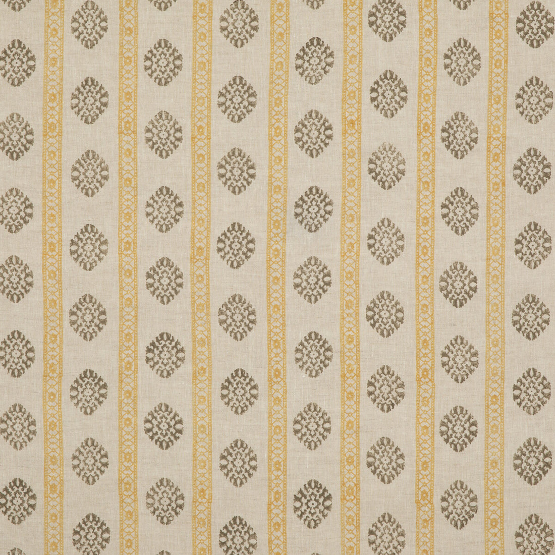 Alma fabric in ochre/mole color - pattern BP10821.3.0 - by G P &amp; J Baker in the Coromandel Small Prints collection