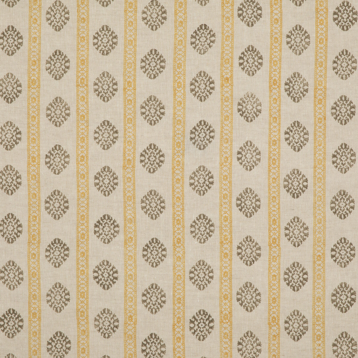 Alma fabric in ochre/mole color - pattern BP10821.3.0 - by G P & J Baker in the Coromandel Small Prints collection